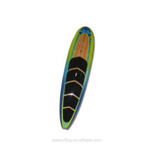 2014 heißer Verkauf! ~ grünes blaues Design maßgeschneidertes Bambus-Supboard / graue Camouflage EVA-Deckgriff-Sup-Board-Surf-Paddle-Board